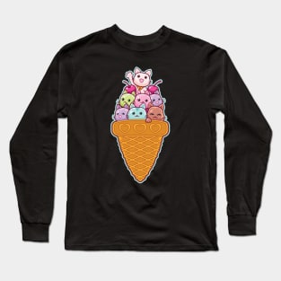 Ice cream cats Long Sleeve T-Shirt